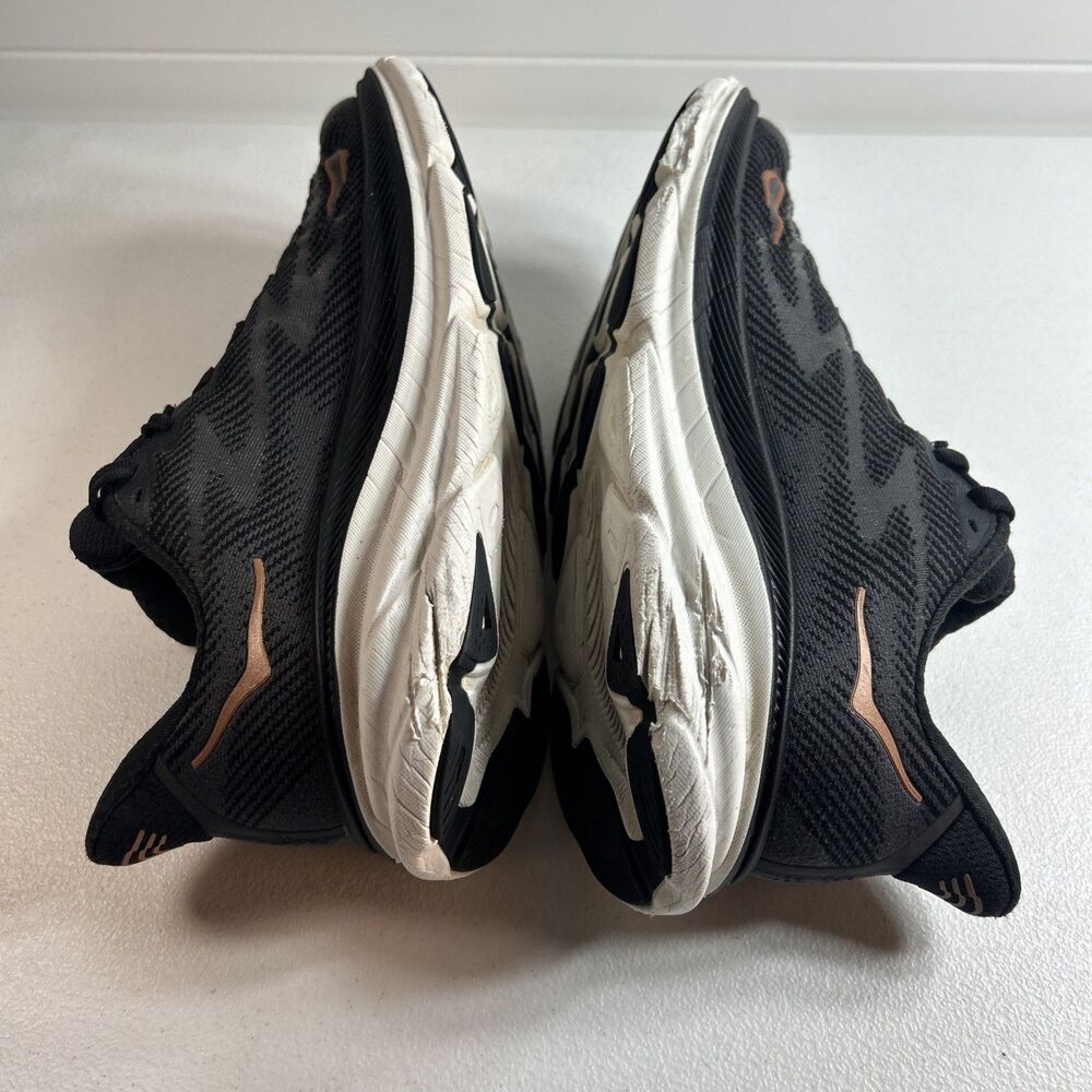 Hoka One One Women’s Shoes Size 7 D Clifton 9 Black Rose Running Sneakers - Picture 11 of 12